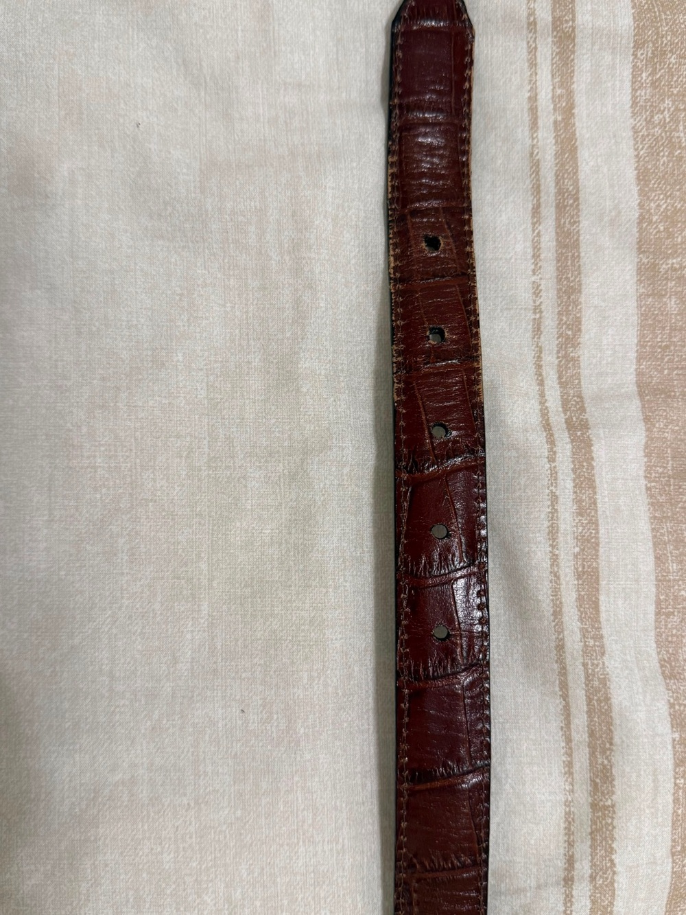 Vintage Reversible Black Brown Croc Embossed Leather Belt Western Size 28 S/M - Picture 6 of 15